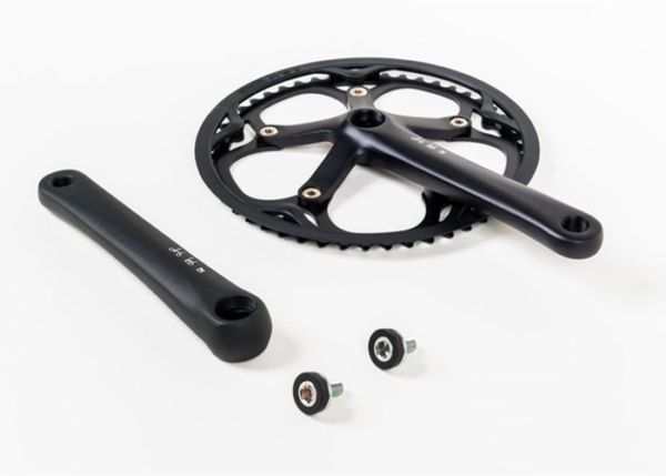 Brompton crankstel 50 tands afneembaar tandwiel zwart