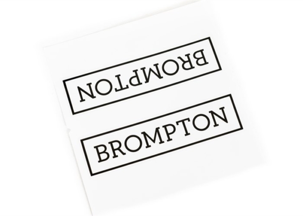 Brompton frame logo Zwart