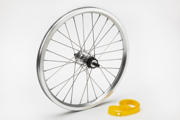 Brompton wiel achter 1 en 2 speed Light Silver