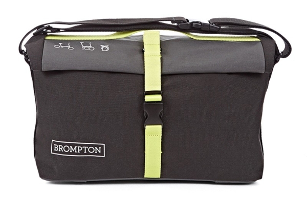 Brompton Rolltop Bag Grey/Black/lime