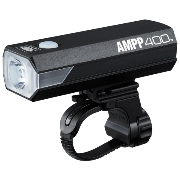 Cateye KOPLAMP CAT AMPP400 S LED ZW Zwart