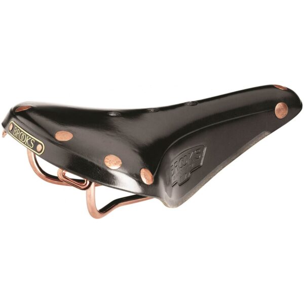 Brooks Brompton zadel B17 Uni koper zw Zwart