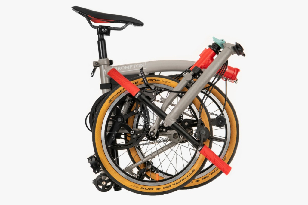 Brompton vouwfiets ingevouwen