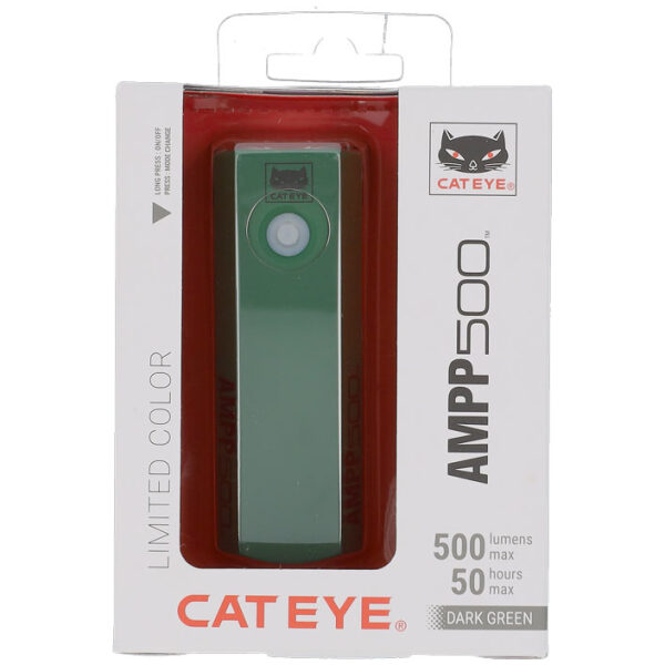 Cateye KOPLAMP CAT AMPP500 EL085RC LED GR Dark Green