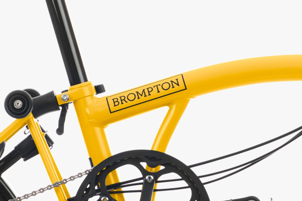 Brompton vouwfiets geel