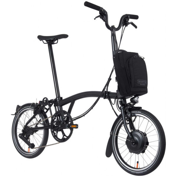 Brompton P Line Electric Urban High+Rack Midnight Black Metallic /Titanium Black Matt