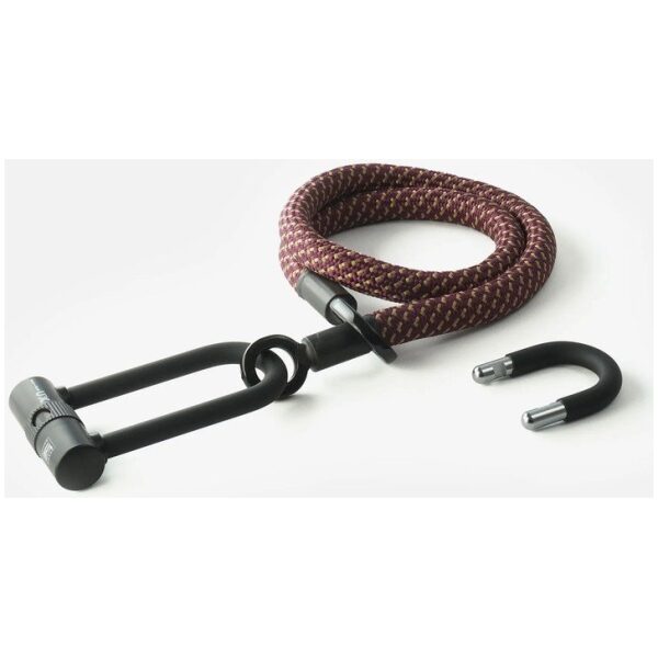 Tex Lock A:Tex-Lock Kabelslot Textielslot Eyelet M 120cm U-Lock met 2 beugels ART-2 chateau red