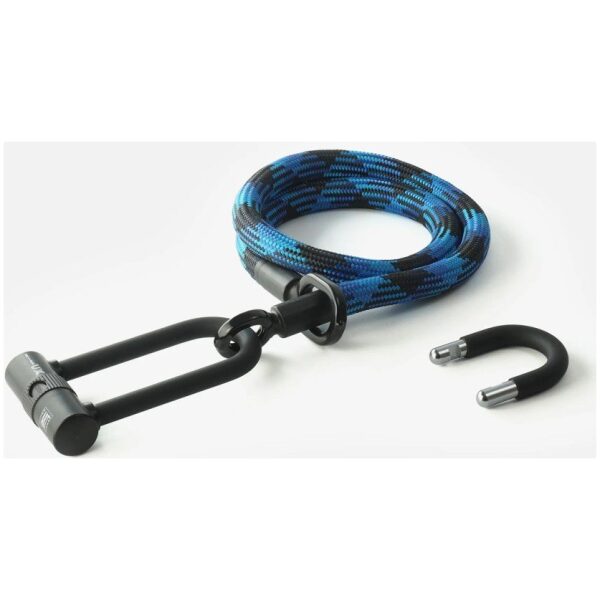 Tex Lock A:Tex-Lock Kabelslot Textielslot Eyelet Blauw 120cm M U-Lock met 2 beugels ART-2
