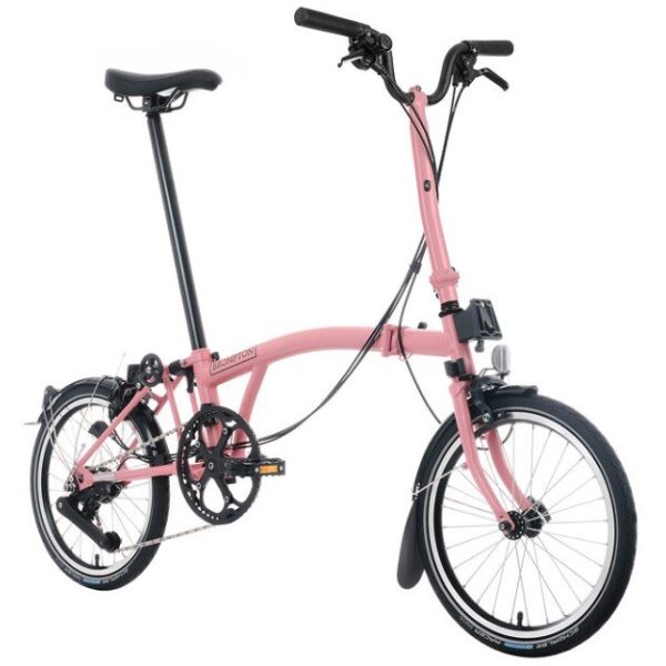 Brompton C Line 12 speed High+Rack+HDSV8+MAR Flamingo Pink - Afbeelding 3